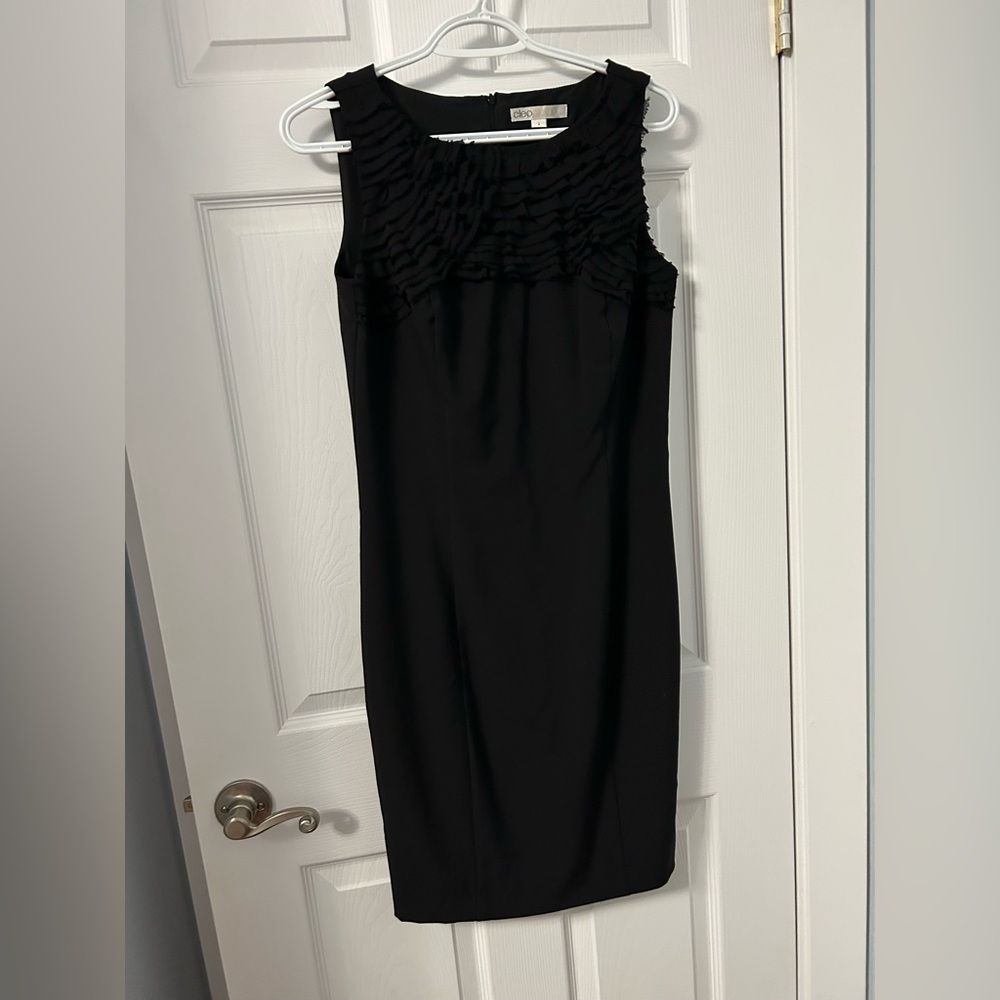 Cleo Black Textured Midi Dress